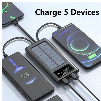 Banco de Carga Power Bank Solar 12.000 Mah