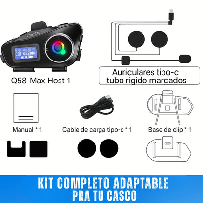 Intercomunicador Bluetooth Q58-Max para Moto
